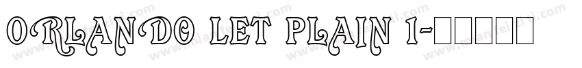Orlando LET Plain 1字体转换